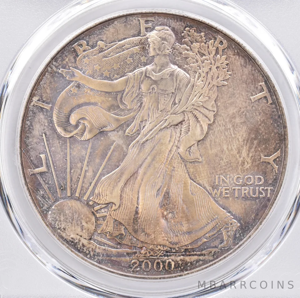 2000 American Silver Eagle MS67 PCGS Beautiful Tone *1367