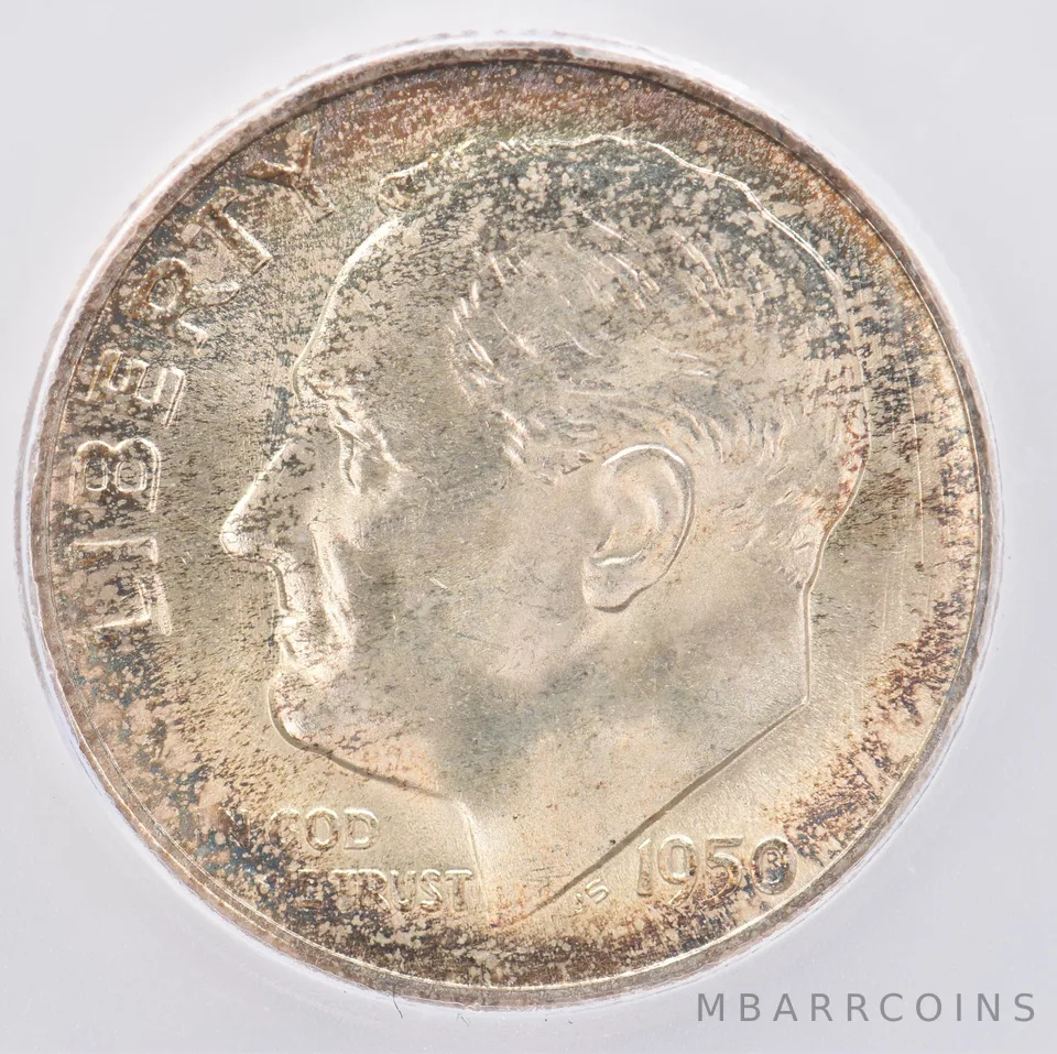 1950-S Roosevelt Dime MS67+ FB ICG Beautiful Tone *0865