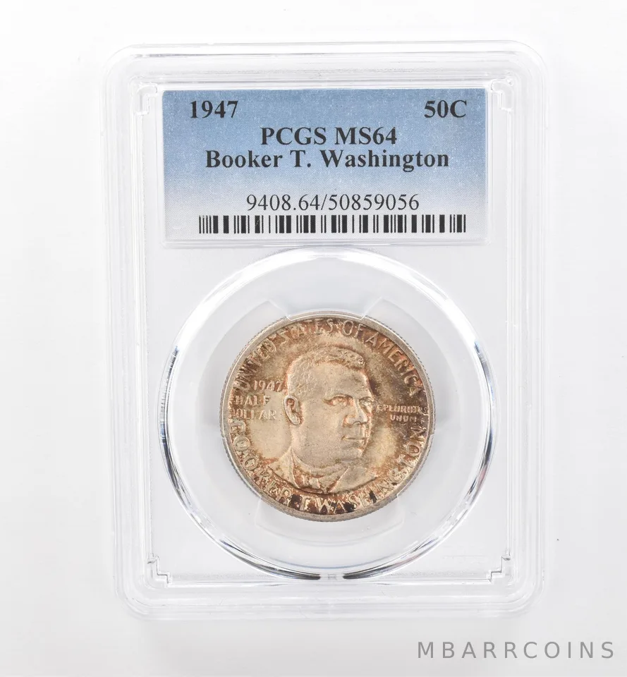 1947 Booker T Washington Commemorative Half Dollar MS64 PCGS Nice Tone *1851