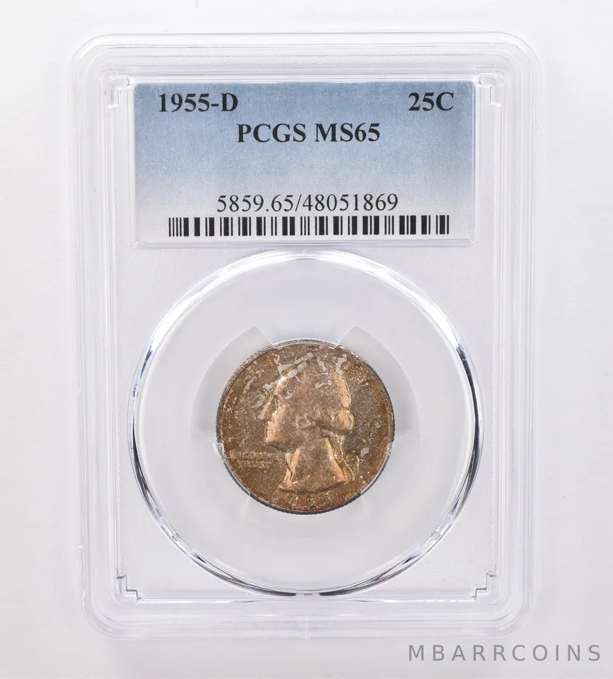 1955-D Washington Quarter MS65 PCGS Beautiful Tone *0016