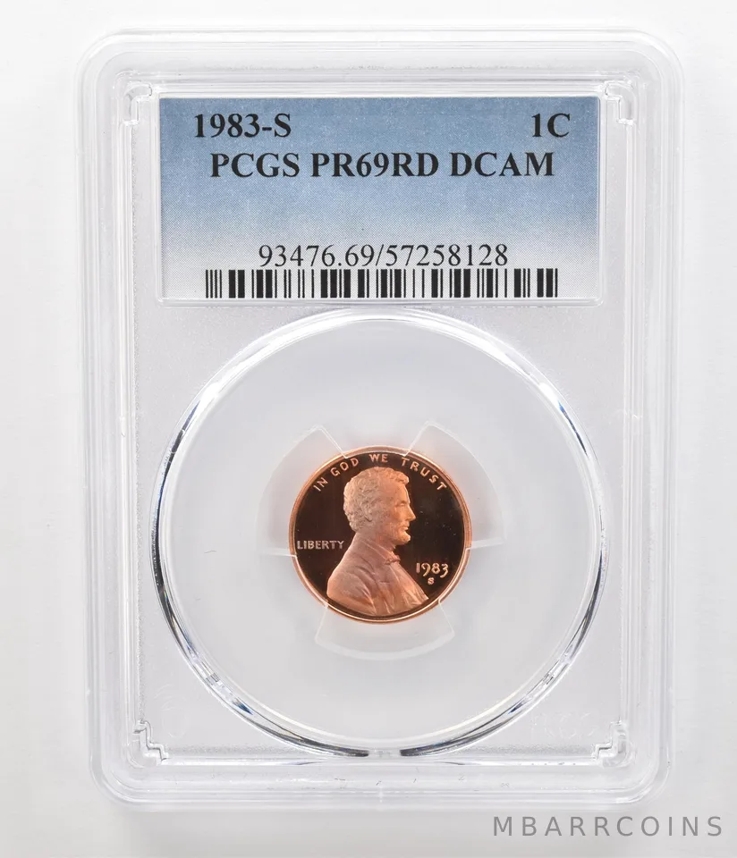 1983-S Lincoln Memorial Cent PR69 RD DCAM PCGS Beautiful Tone *3648