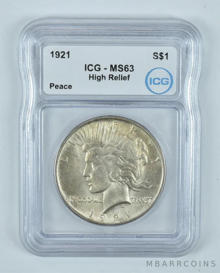 1921 Peace Silver Dollar MS63 ICG *9267