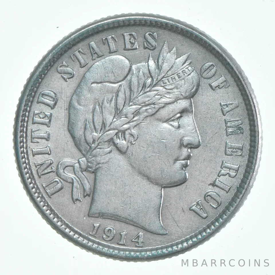 1914-D Barber Dime a6159