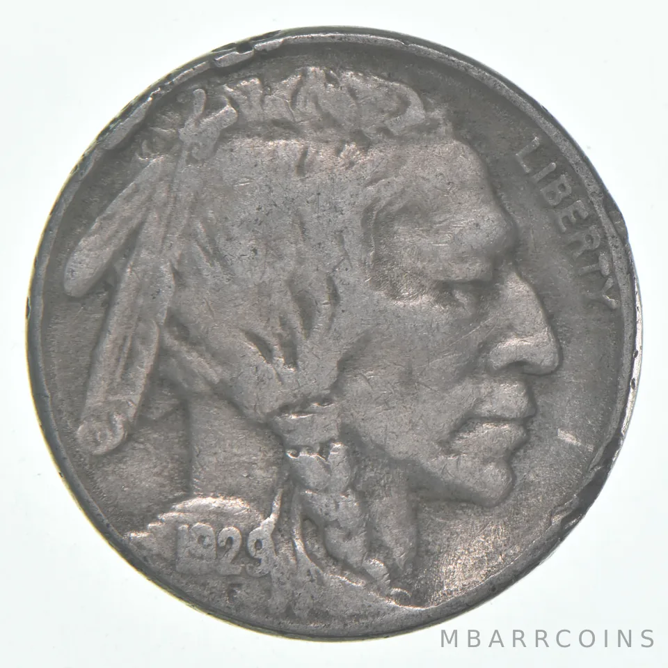 1929-S Indian Head Buffalo Nickel Average Circ