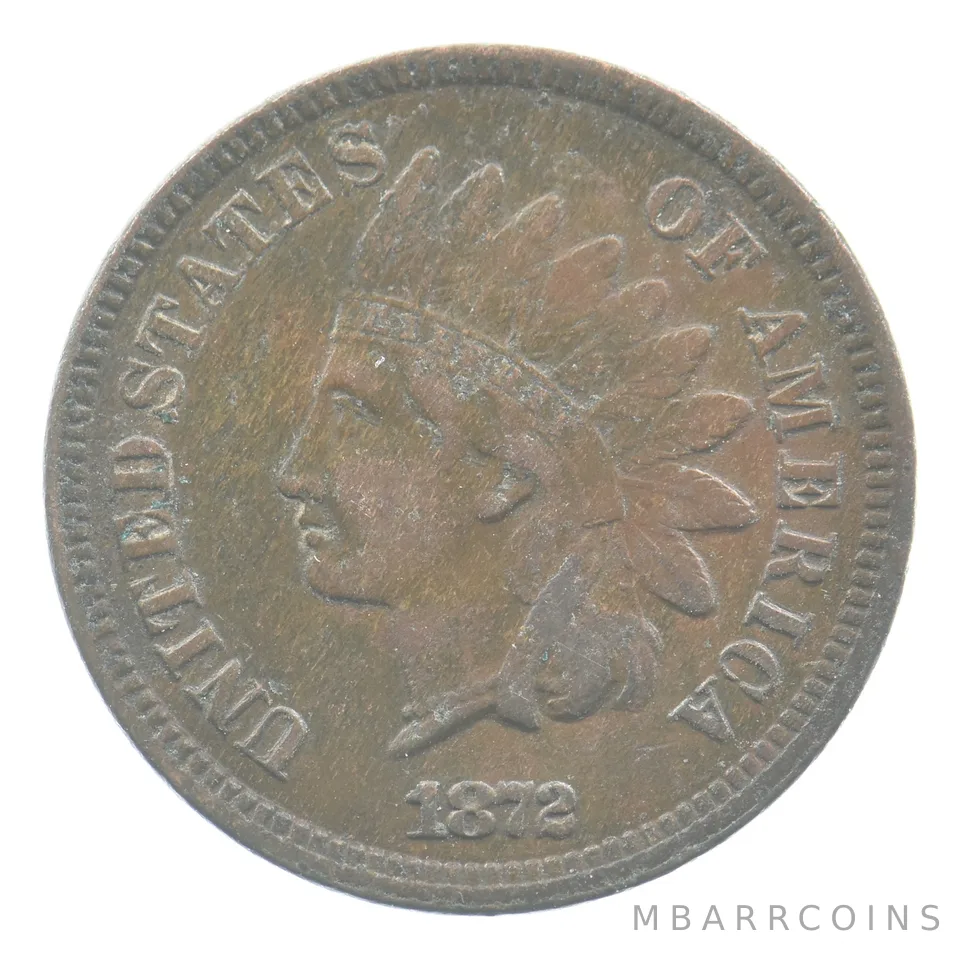 1872 Indian Head Cent *4493