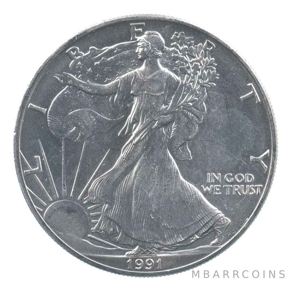 Better Date 1991 American Silver Eagle 1 Troy Oz .999 Fine Silver *800