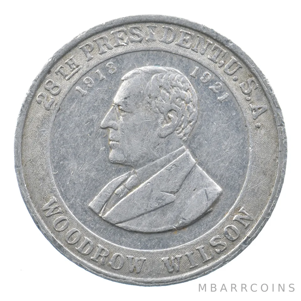 President Woodrow Wilson Cracker Jack Mystery Club Medal Token *5014