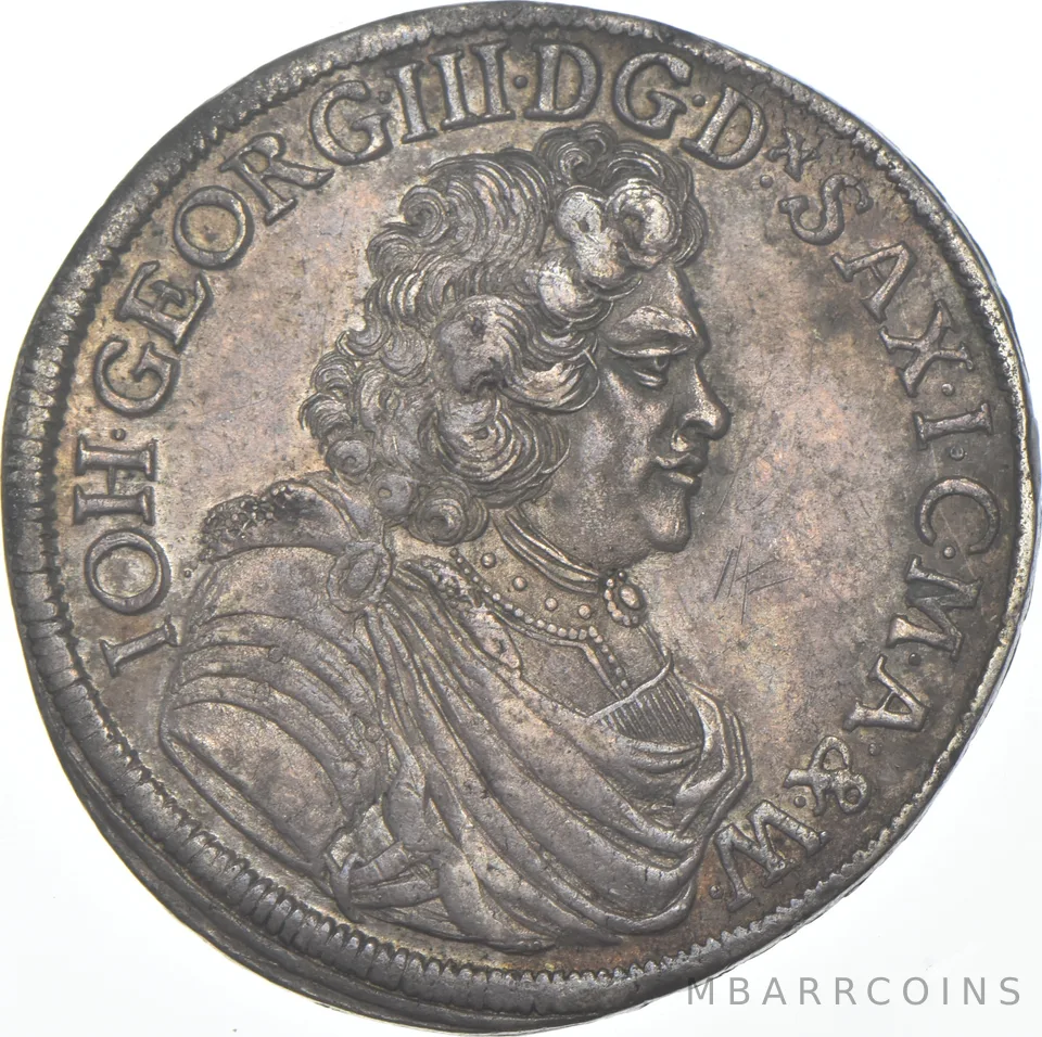 1690 Kingdom Of Saxony 2/3 Thaler *7965