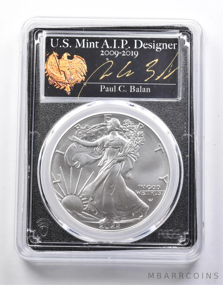 MS70 2022 American Silver Eagle FDOI Balan Signed PCGS *8740
