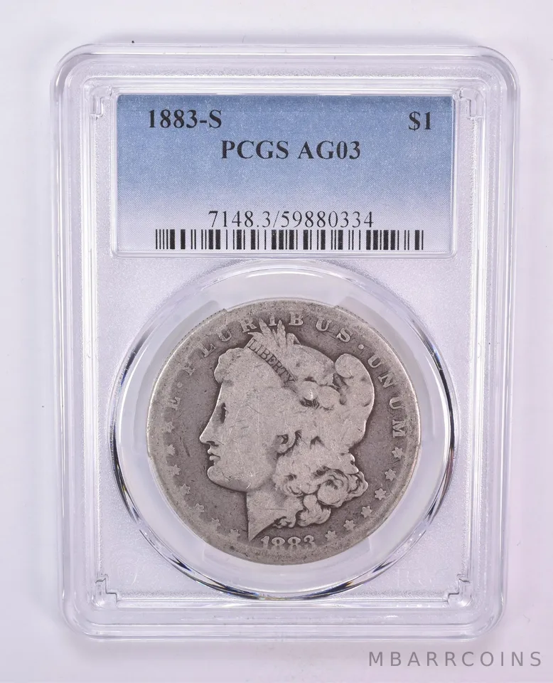 1883-S Morgan Silver Dollar AG03 PCGS Blue Label Lowball