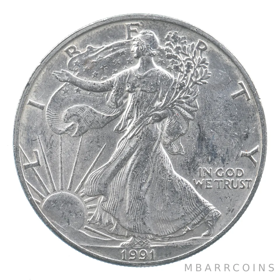 Better Date 1991 American Silver Eagle 1 Troy Oz .999 Fine Silver *675
