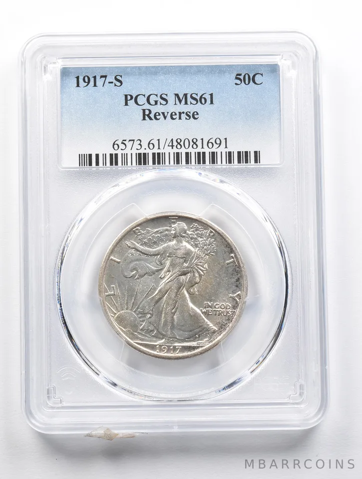 MS61 1917-S Walking Liberty Half Dollar Reverse PCGS *3498