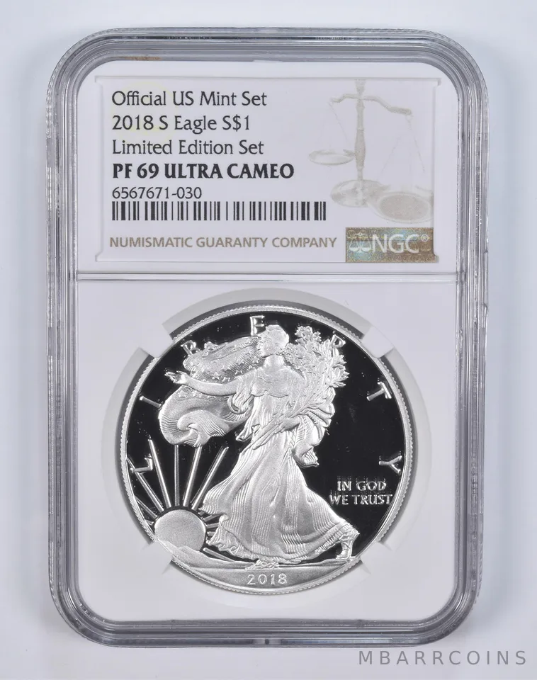 2018-S American Silver Eagle Limited Edition Set PF69 UCAM NGC