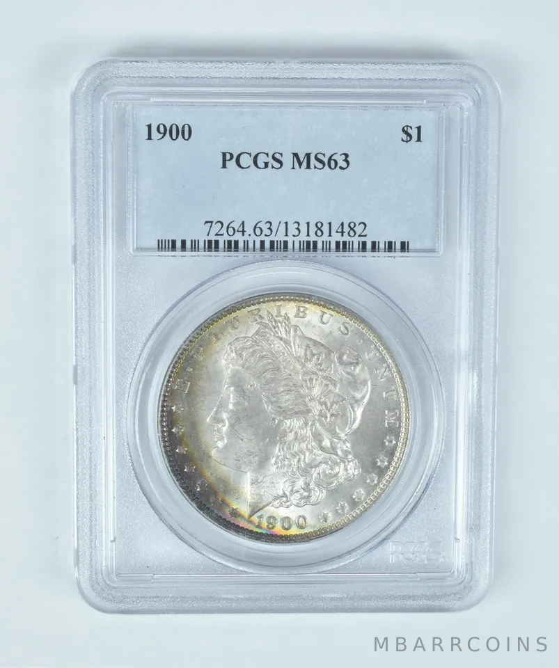 MS63 1900 Morgan Silver Dollar PCGS Beautifully Toned a2001