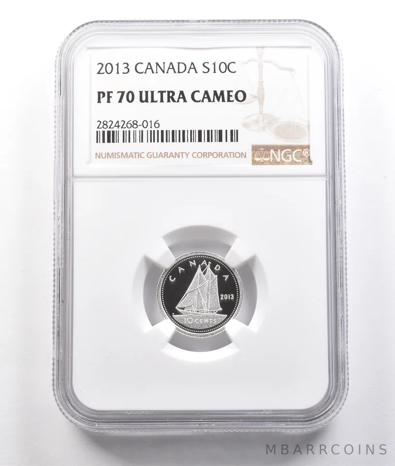 2013 Canada 10 Cents Silver PF70 UCAM NGC *3796