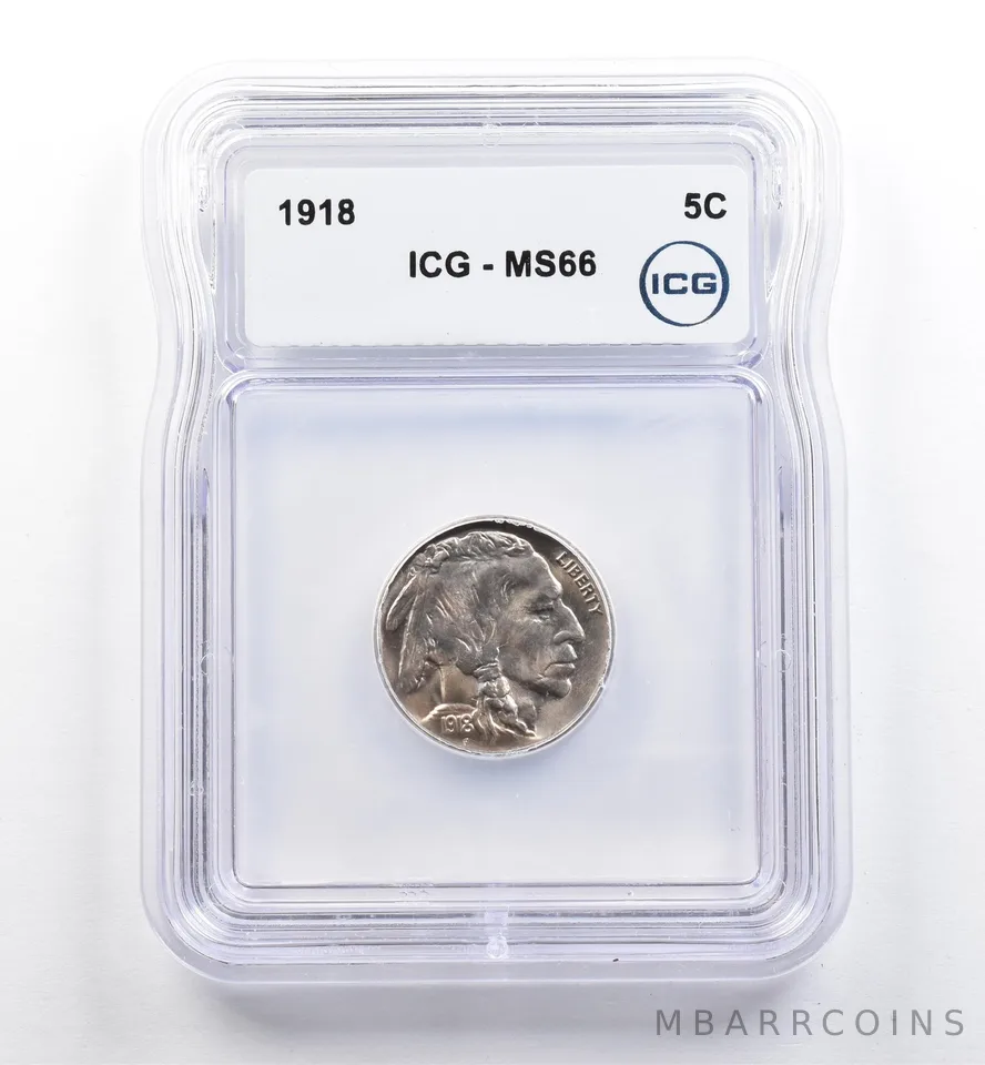 1918 Indian Head Buffalo Nickel MS66 ICG *9952