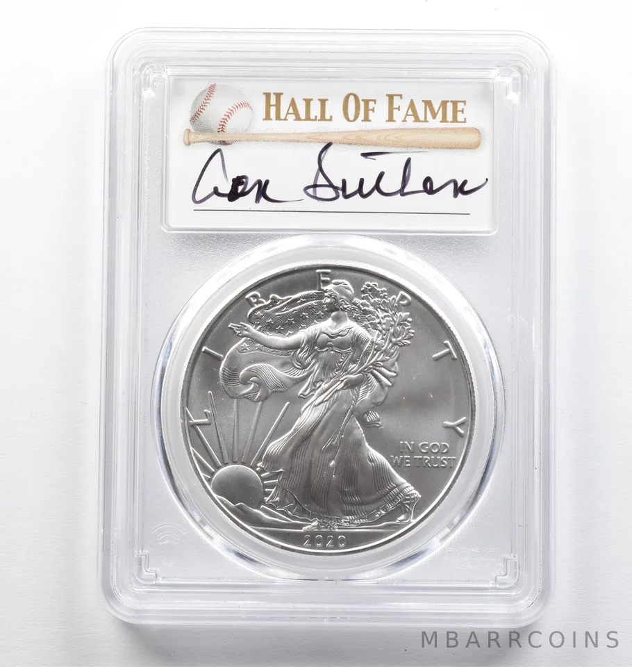 2020 (S) American Silver Eagle Don Sutton FDOI Emergency Issue MS70 PCGS *9414