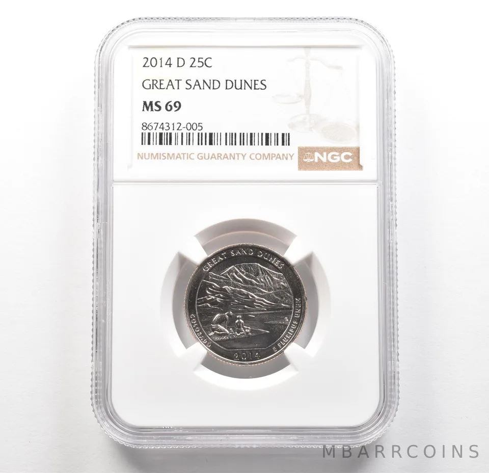 2014-D Washington Quarter ATB Great Sand Dunes MS69 NGC TOP POP a6267