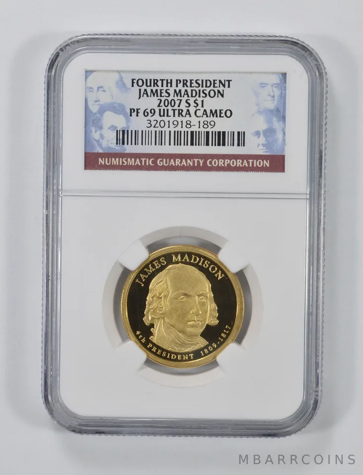 2007-S Presidential $1 James Madison PF69 UCAM NGC