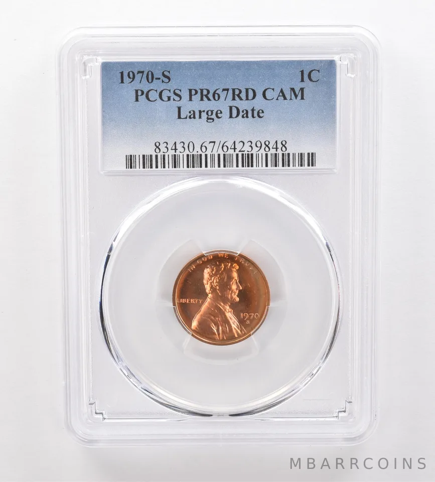 1970-S Lincoln Memorial Cent Large Date PR67 RD CAM PCGS Beautiful Tone *2084