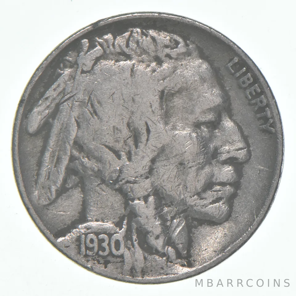 1930-S Indian Head Buffalo Nickel Average Circ