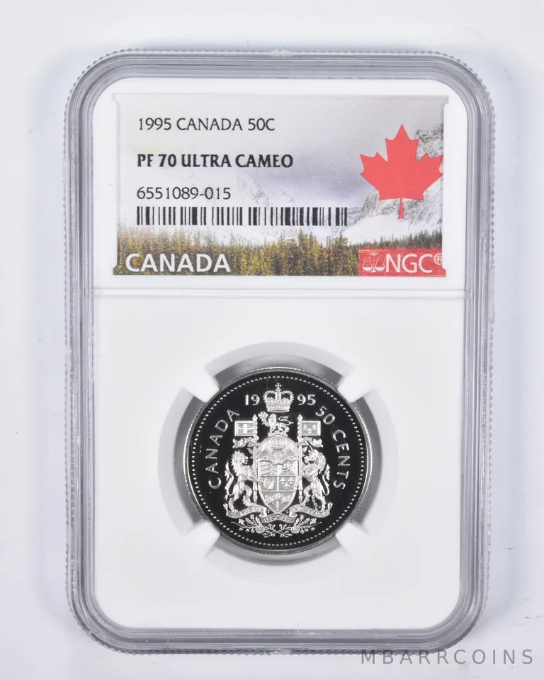 1995 Canada 50C Half Dollar PF70 NGC Canada Lbl