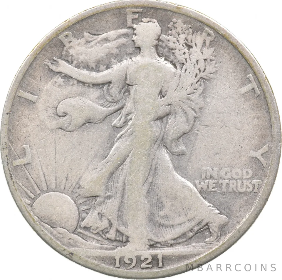 1921-S Walking Liberty Half Dollar a3716