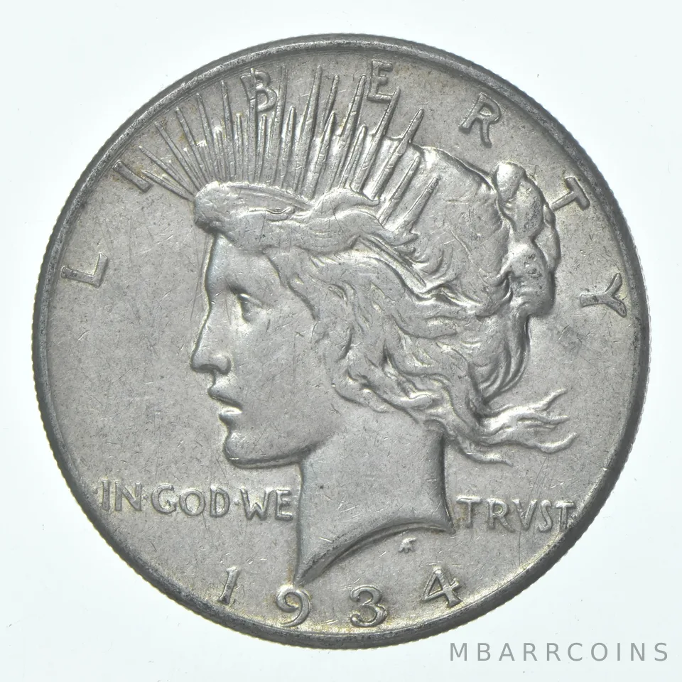 (1) XF 1934-S Peace Silver Dollar 90% - Extra Fine - San Francisco
