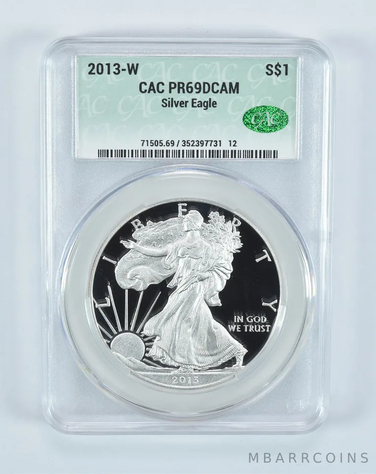 2013-W American Silver Eagle PR69 DCAM CAC CACg
