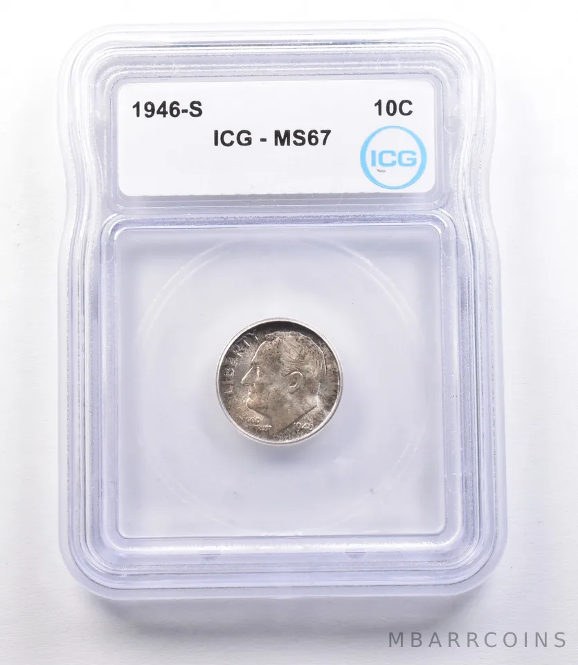 1946-S Roosevelt Dime MS67 ICG *1915