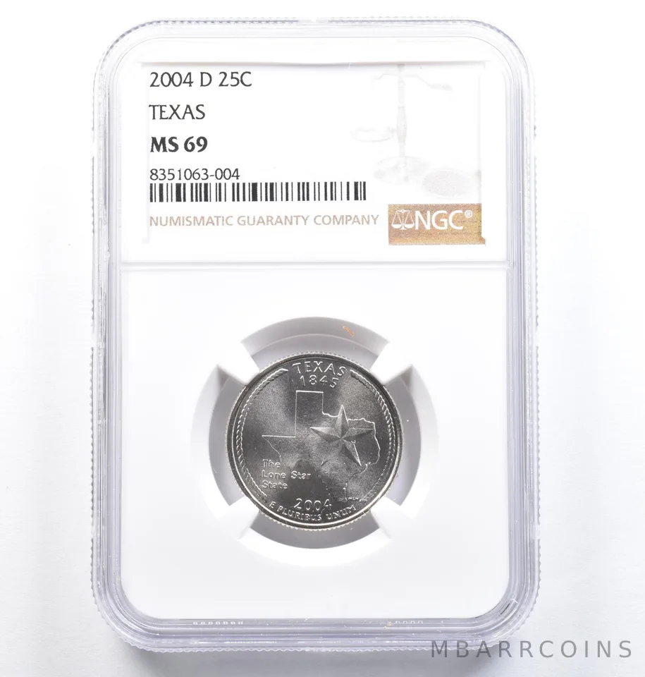 2004-D Washington State Quarter Texas MS69 NGC *0845