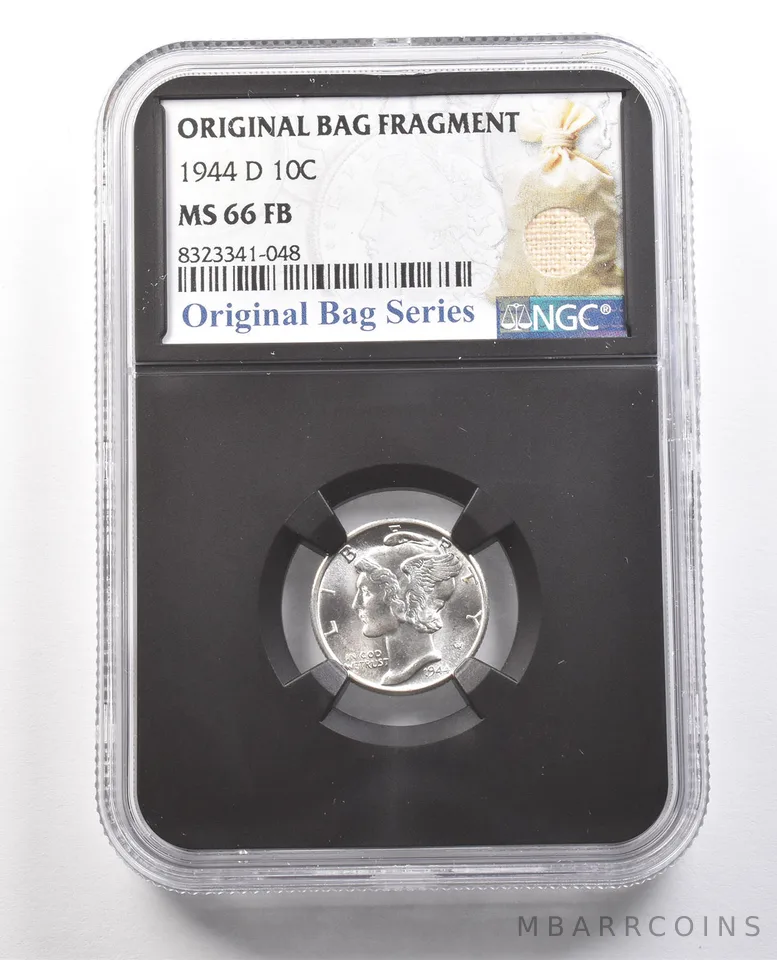 1944-D Mercury Dime Original Bag Fragment MS66 FB NGC a6144