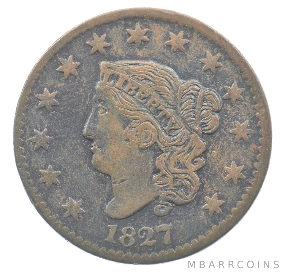 1827 Coronet Head Large Cent Hand Re-engraved - Hobo Nickel Art? a8539