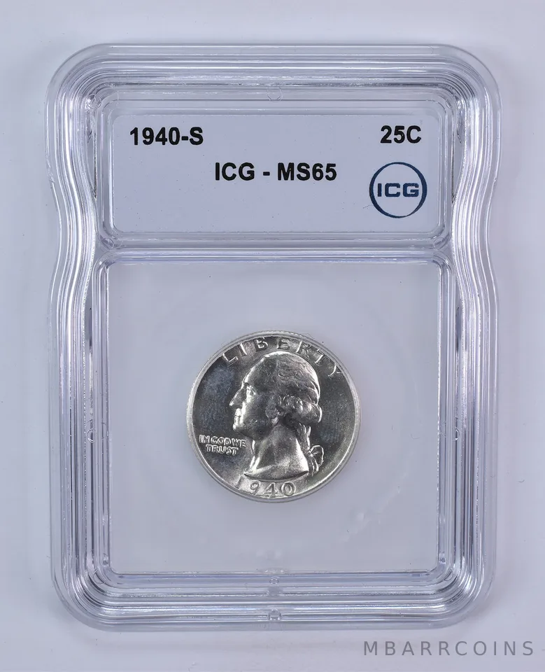 1940-S Washington Quarter MS65 ICG