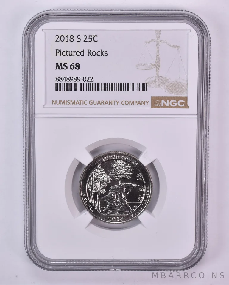 2018-S Washington Quarter ATB Pictured Rocks MS68 NGC