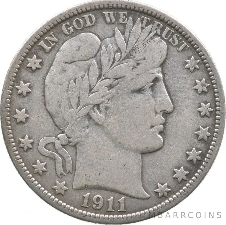 1911 Barber Half Dollar a3808