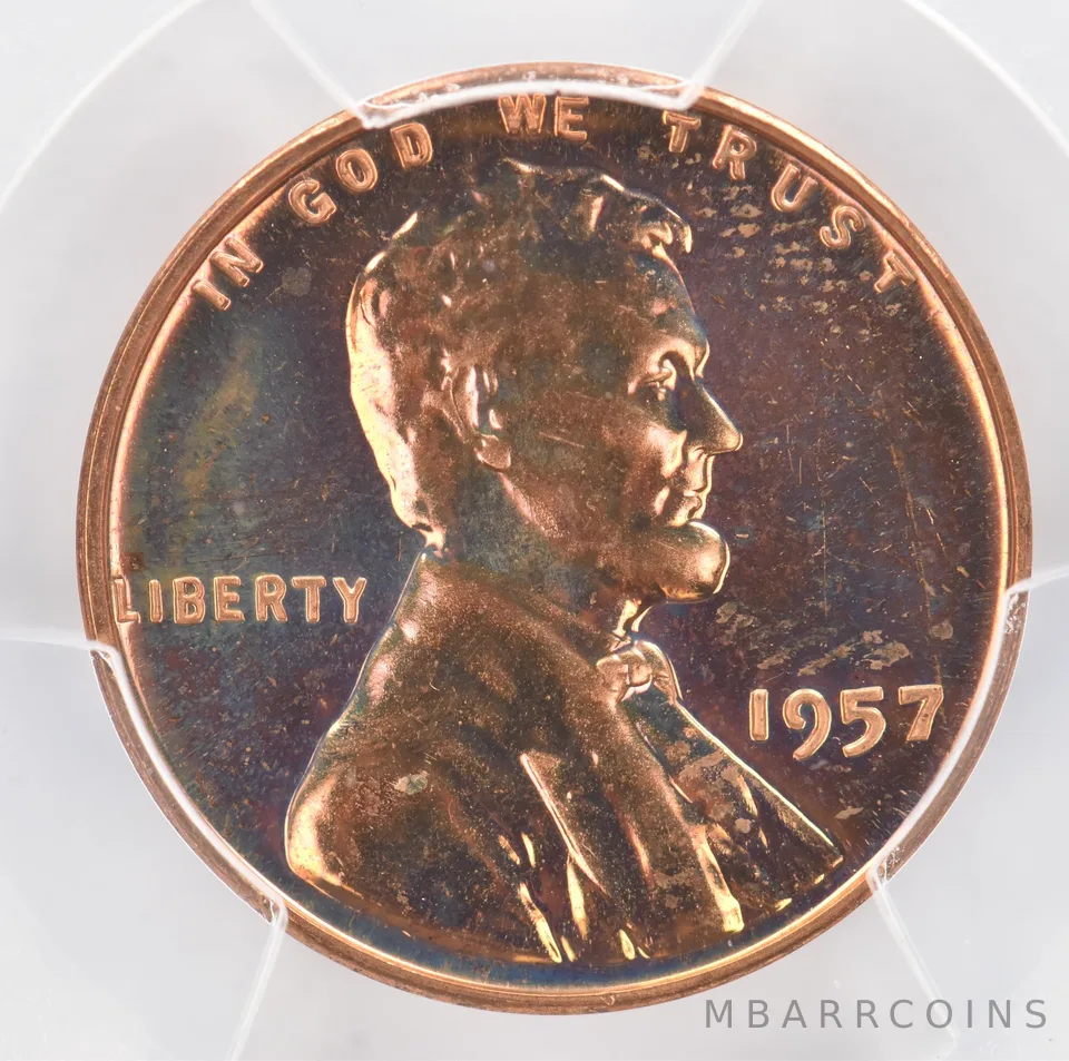 1957 Lincoln Memorial Cent PR64 RB PCGS Beautiful Tone *0961