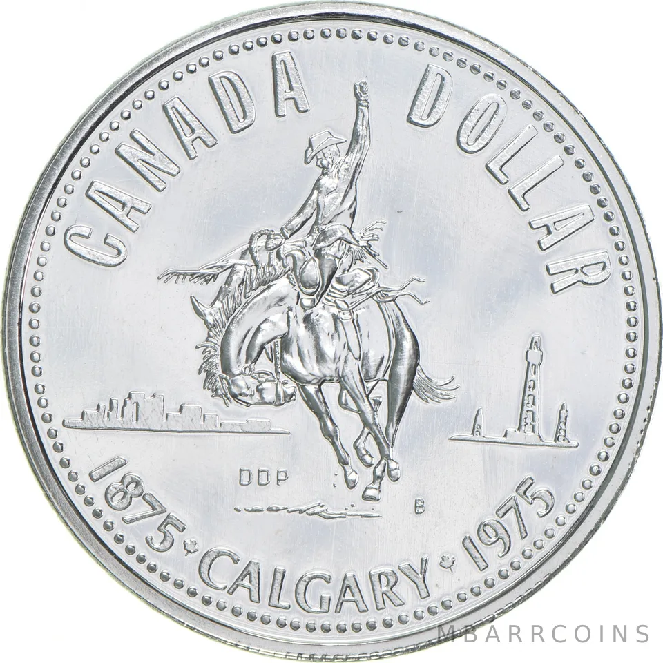 1975 Canada 50% Silver Canadian Silver Dollar - Calgary