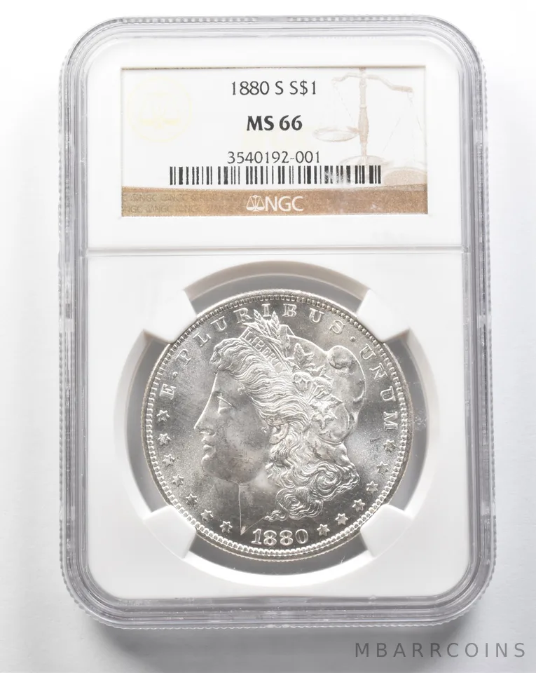 1880-S Morgan Silver Dollar MS66 NGC a8381