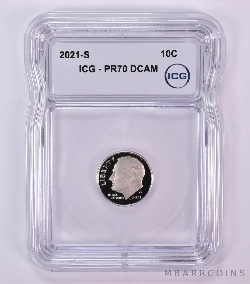 2021-S Roosevelt Dime PR70 DCAM ICG