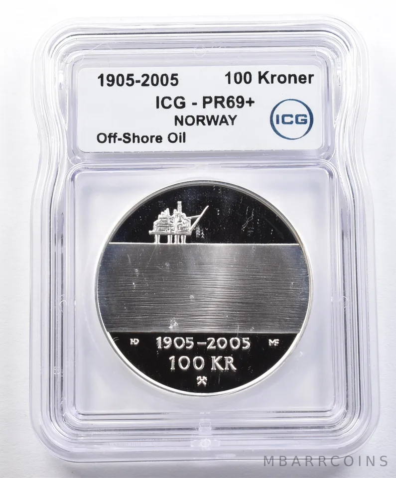 1905-2005 Norway 100 Kroner Offshore Oil PR69+ ICG *1605