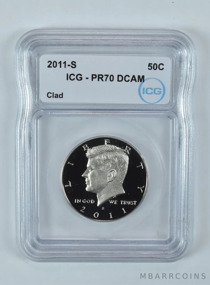 2011-S Kennedy Half Dollar CLAD PR70 DCAM ICG