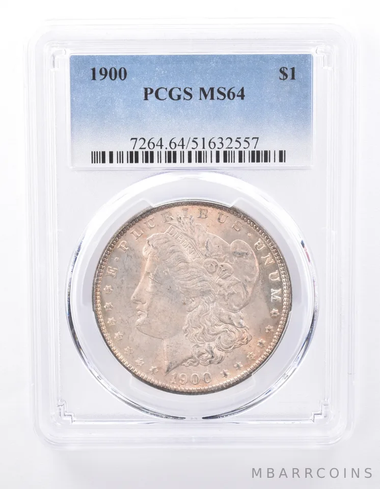 1900 Morgan Silver Dollar MS64 PCGS Beautiful Tone *9407