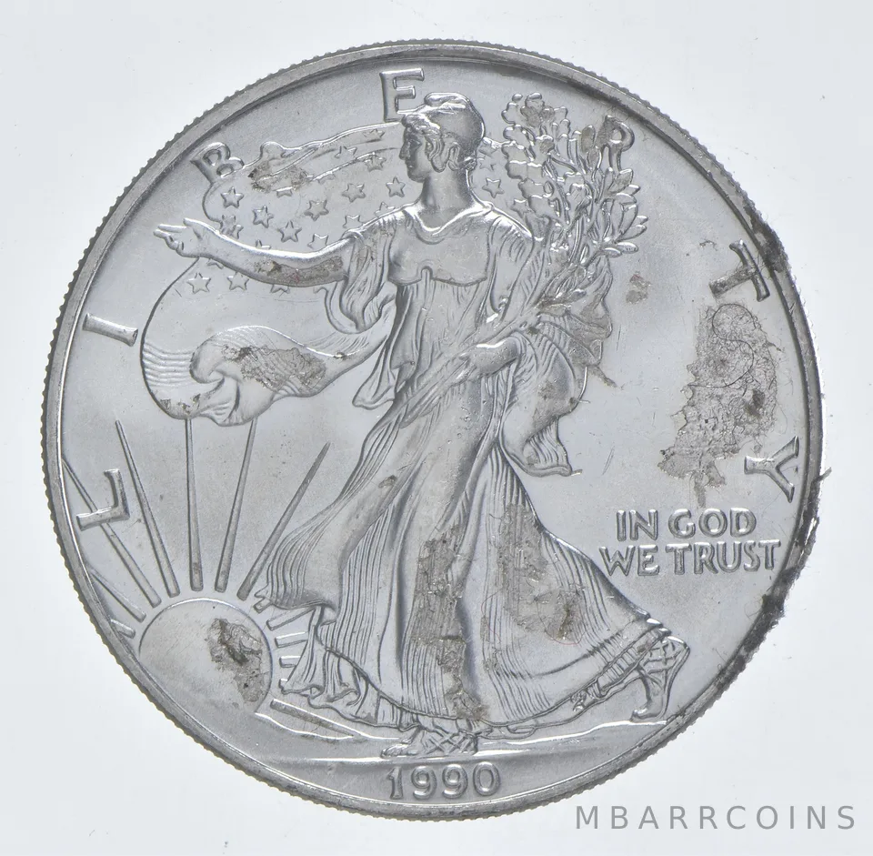 Better Date 1990 American Silver Eagle 1 Troy Oz .999 Fine Silver *127