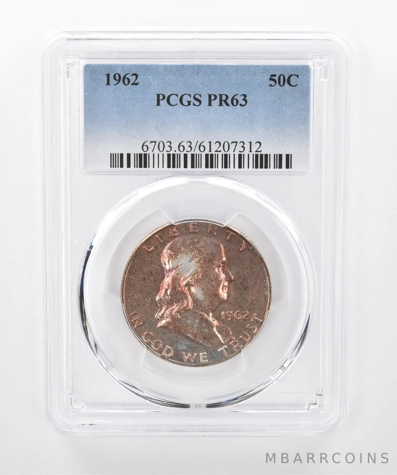 1962 Franklin Half Dollar PR63 PCGS Beautiful Tone *1451