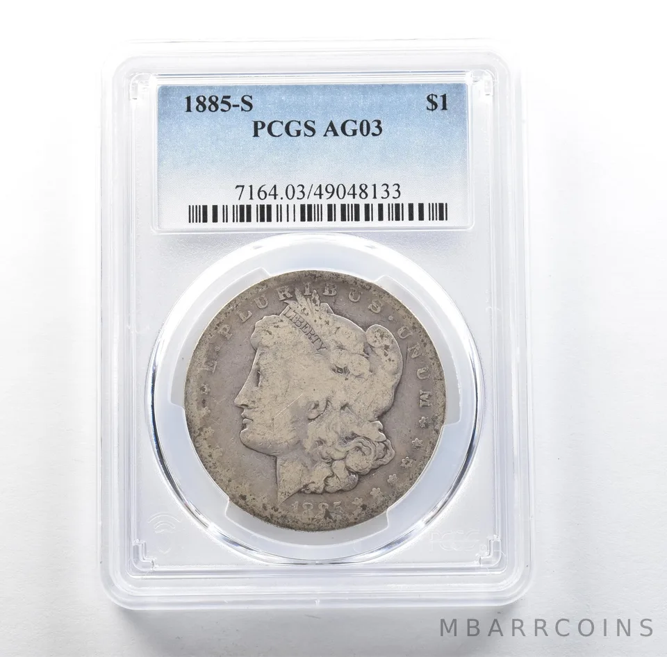 1885-S Morgan Silver Dollar AG03 PCGS Lowball