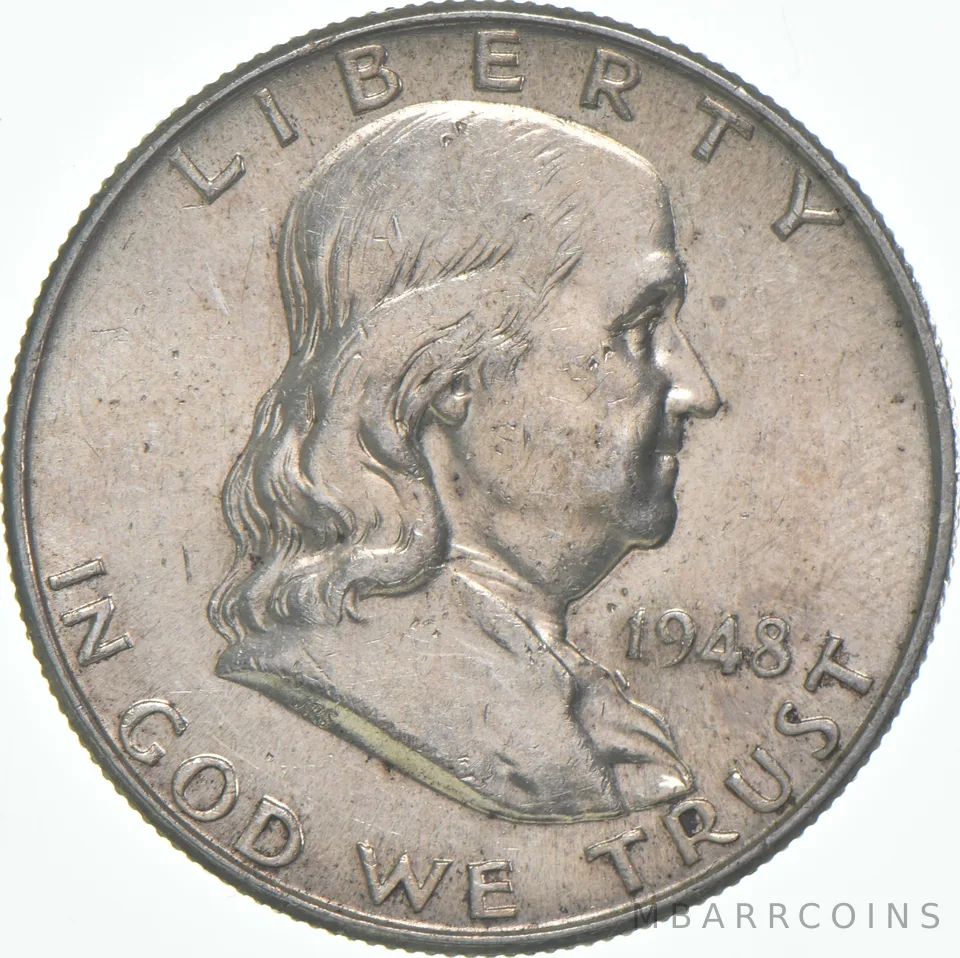 1948 Franklin Half Dollar AU 90% Silver
