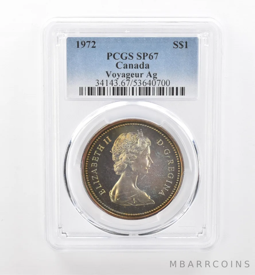1972 Canada 1 Dollar Silver Voyageur SP67 PCGS Beautiful Tone a1920