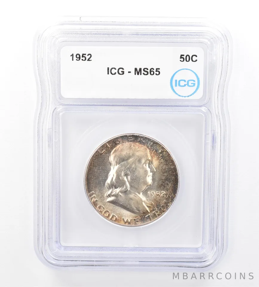1952 Franklin Half Dollar MS65 ICG Beautiful Tone *1547