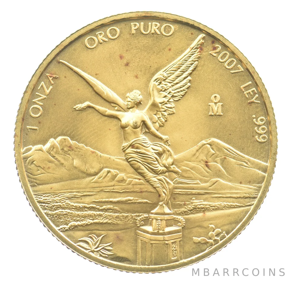 2007 Mo Mexico 1 Onza Gold Libertad *5594